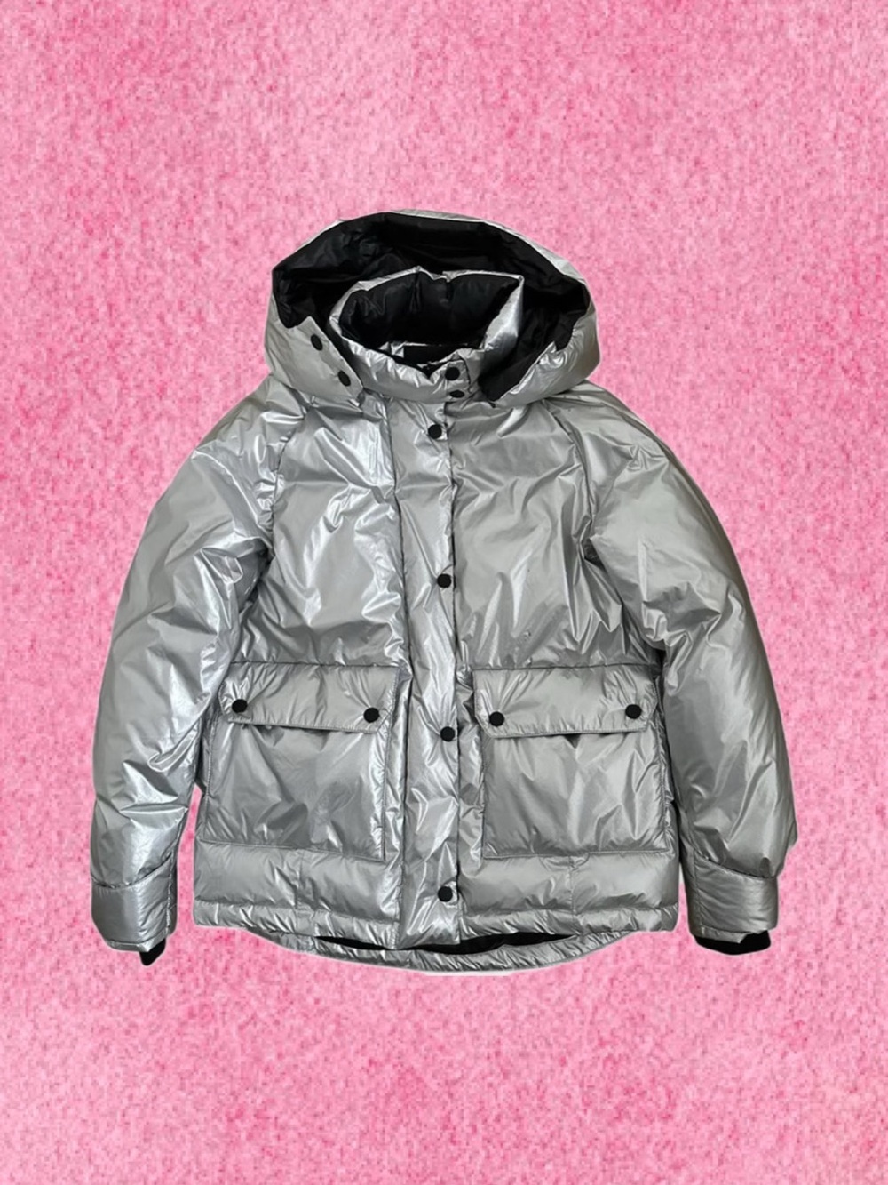 rag & bone Silver Down Metallic Puffer
